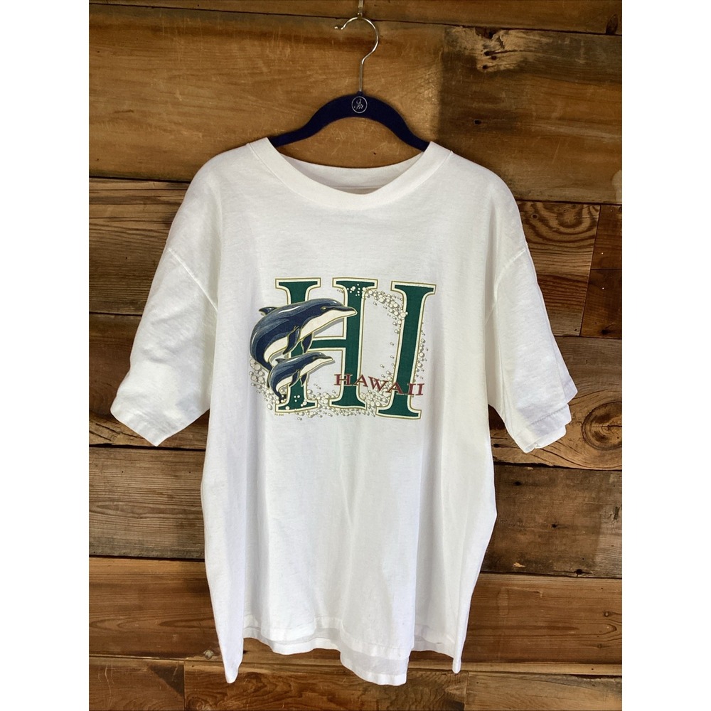 Men's Vtg 90's ALL SPORT Pro Weight "Hawaii" Single Stitch T Shirt USA Made XL